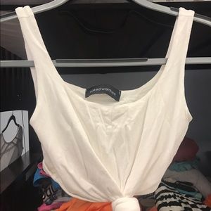 Naked Wardrobe Tie Crop Top